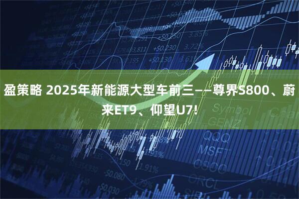 盈策略 2025年新能源大型车前三——尊界S800、蔚来ET9、仰望U7!